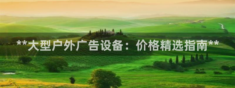 杏宇平台代理多少钱：**大型户外广告设备：价格精选指南**