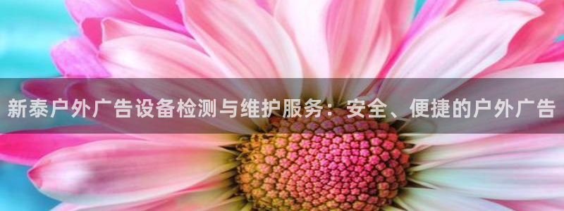 杏宇平台代理怎么样：新泰户外广告设备检测