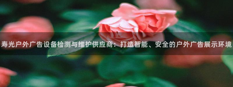 杏宇平台总代理是谁：寿光户外广告设备检测与维护供应商：打造智能、安全的户外广告展示环境