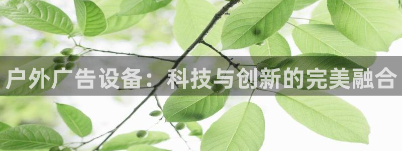 杏宇平台怎么样赚钱：户外广告设备：科技与创新的完美融合