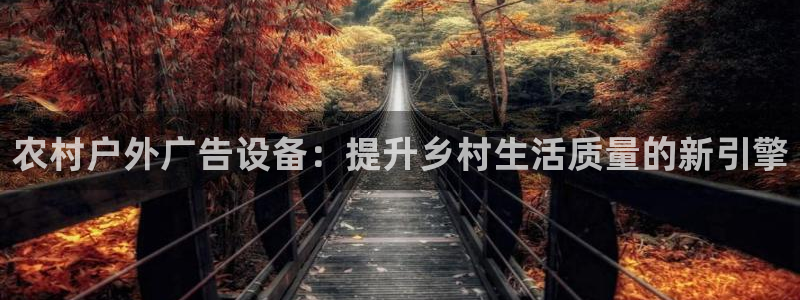 杏宇平台主管：农村户外广告设备：提升乡村生活质量的新引擎