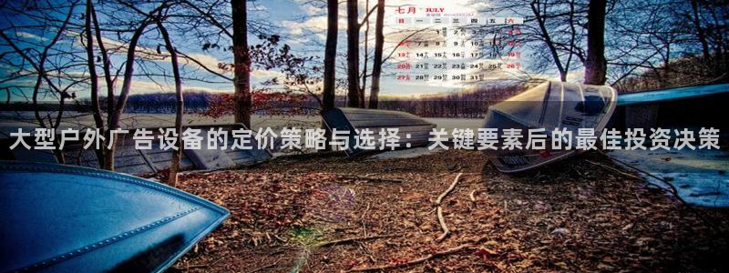 杏宇平台客服：大型户外广告设备的定价策略与选择：关键要素后的最佳投资决策