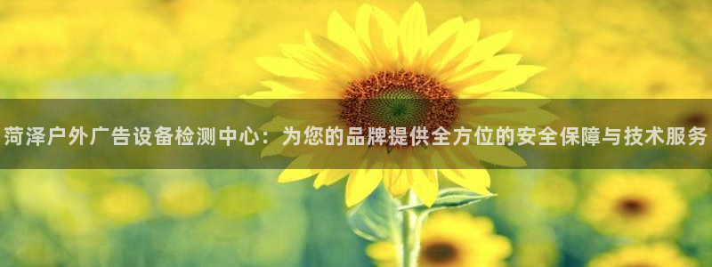 杏宇平台注册地址：菏泽户外广告设备检测中心：为您的品牌提供全方位的安全保障与技术服务