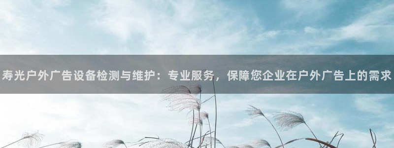 杏宇平台提现为什么这么久呢：寿光户外广告设备检测与维护：专业服务，保障您企业在户外广告上的需求