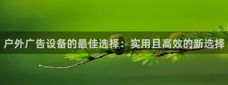 杏宇平台好吗：户外广告设备的最佳选择：实